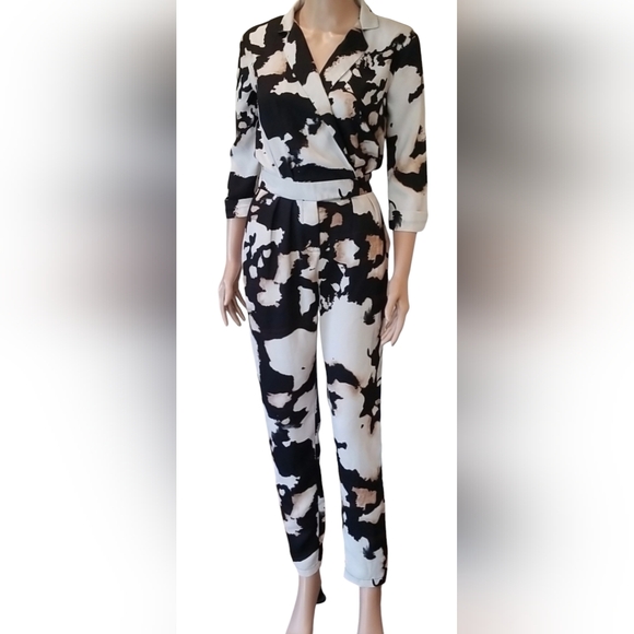 W118 Walter Baker 'Rustic Cattle' Western Cowgirl Jumpsuit / Sz XS / NWOT - Picture 1 of 12